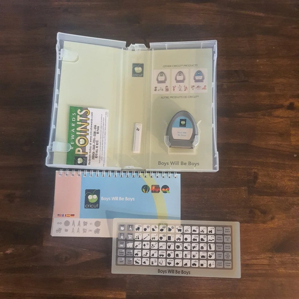 Cricut Boys Will Be Boys Shapes Cartridge Handbook Overlay Scrapbooking Cards‎
